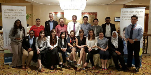Magnification in Malaysia tea meeting group image