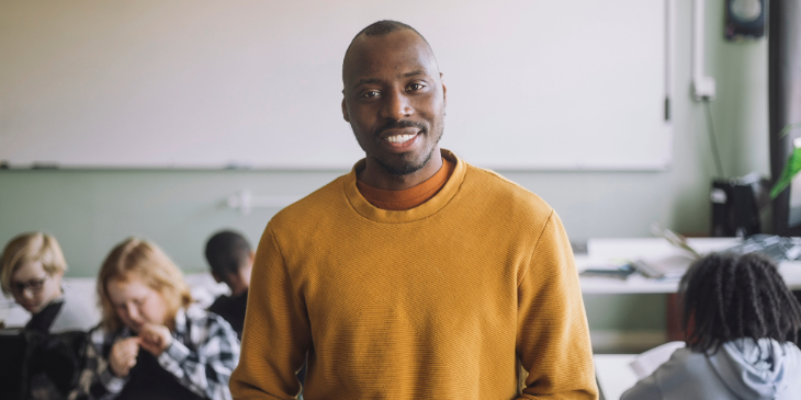 Image of teacher in the classroom