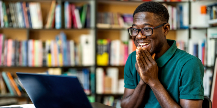 Image of student taking a computer test